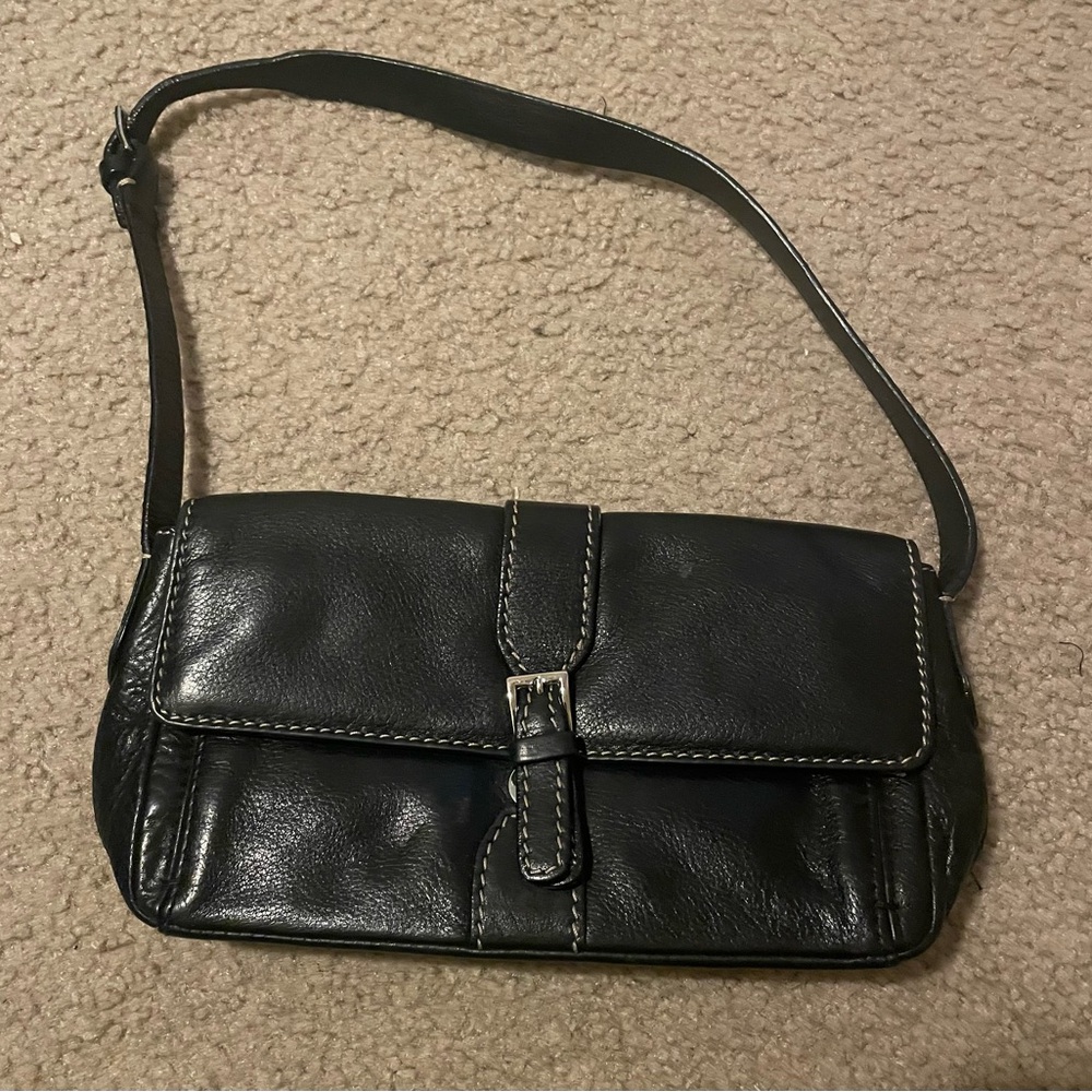 Ann Taylor Black Leather small Handbag